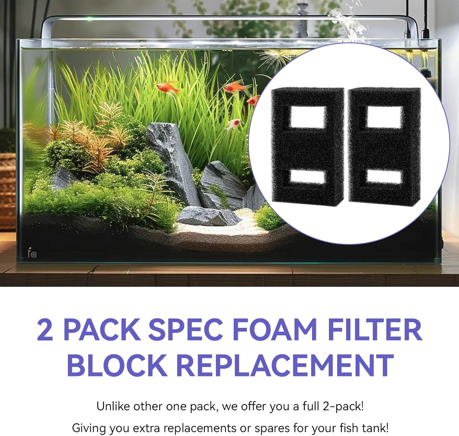 Fluval Aquarium Spec - Blocco Filtro in Schiuma Compatibile per